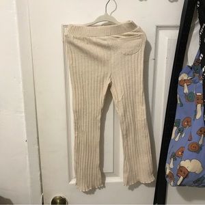 Zara rib flare pants